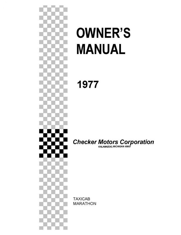1977 Checker Owners Manual-01