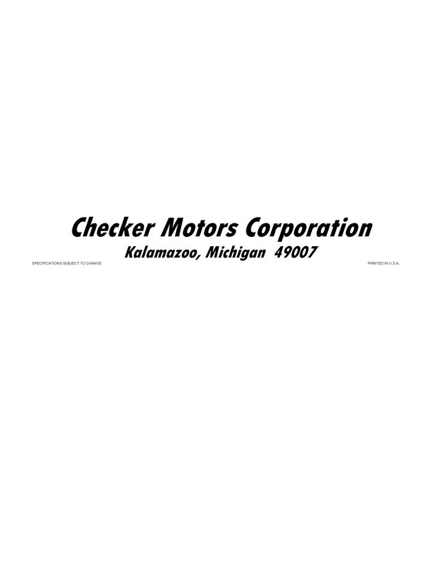 1982 Checker Owners Manual-28