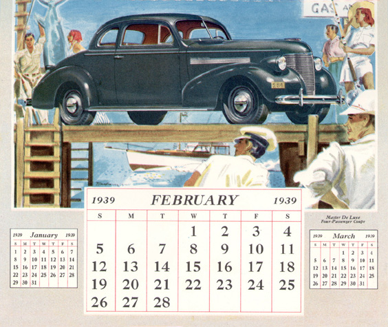 1939 Chevrolet Calendar-3902b