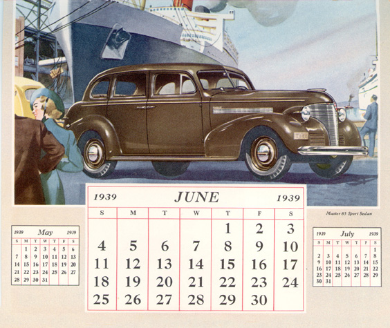 1939 Chevrolet Calendar-3906b