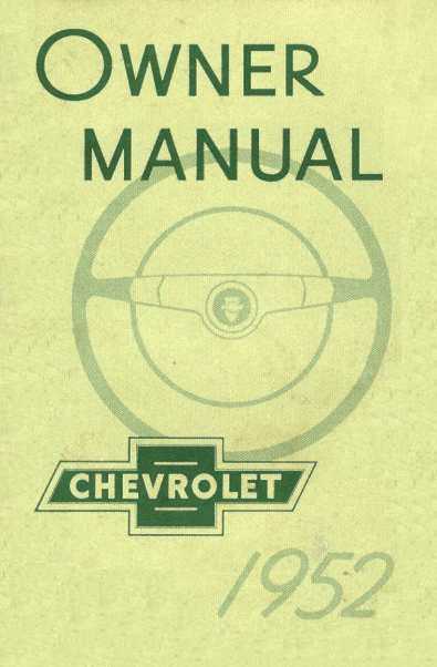 1952 Chev Owners Manual-00