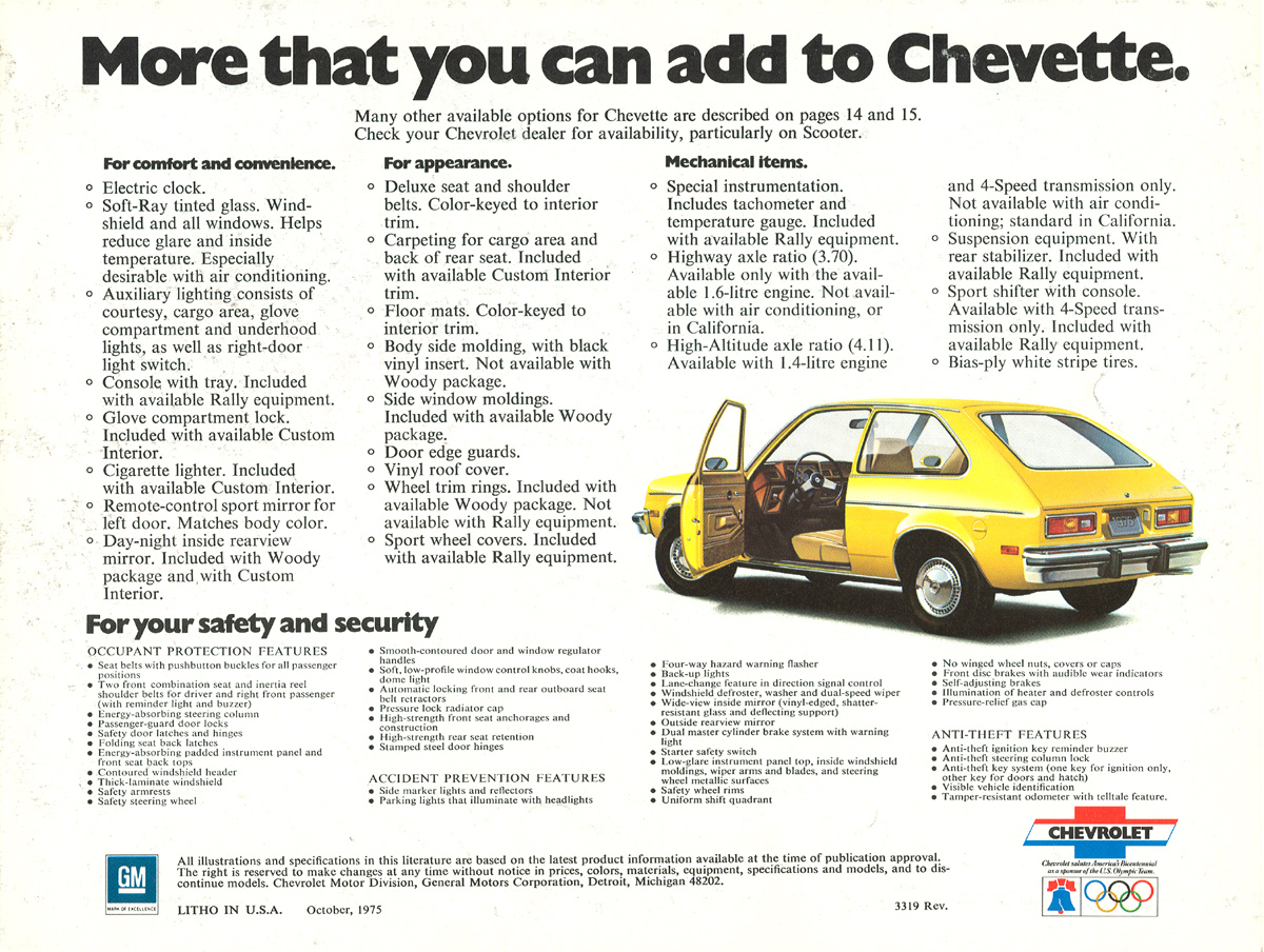 76 Chevette R Cover