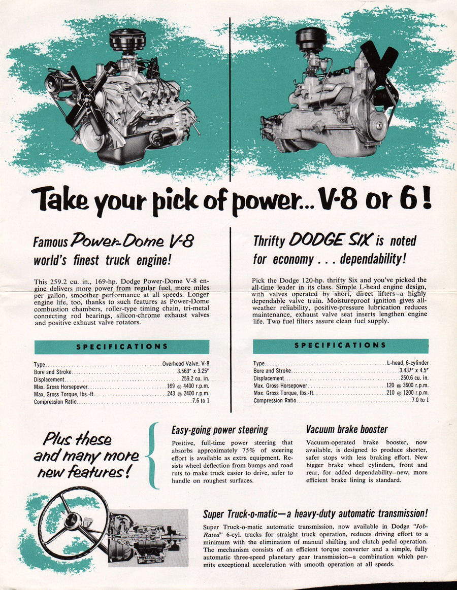 1955 Dodge 1 Ton Model G Truck Brochure