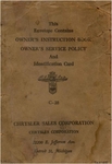 1946 Chrysler Owners Manual Envelope 001