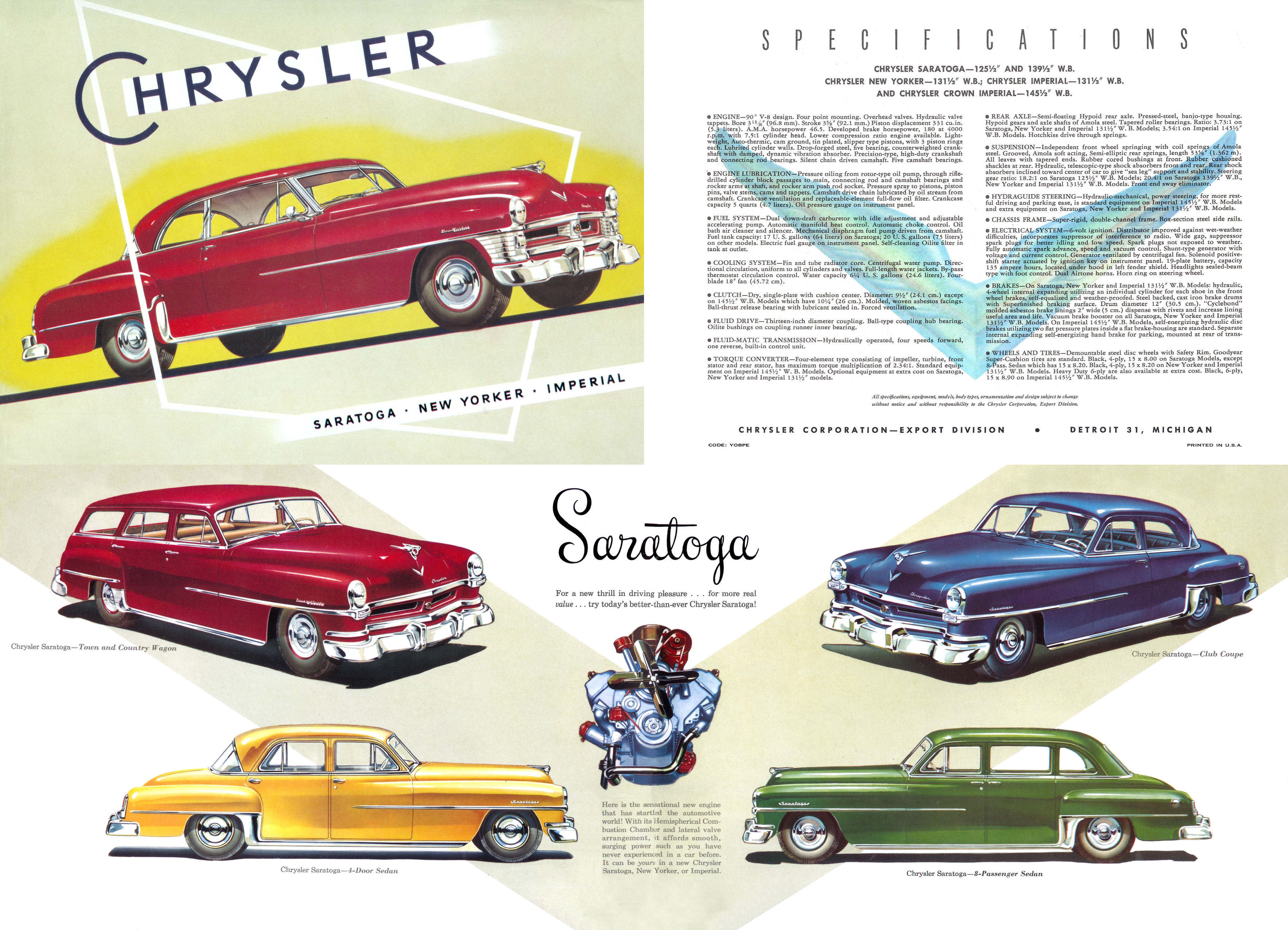 1952 Chrysler Foldout-front