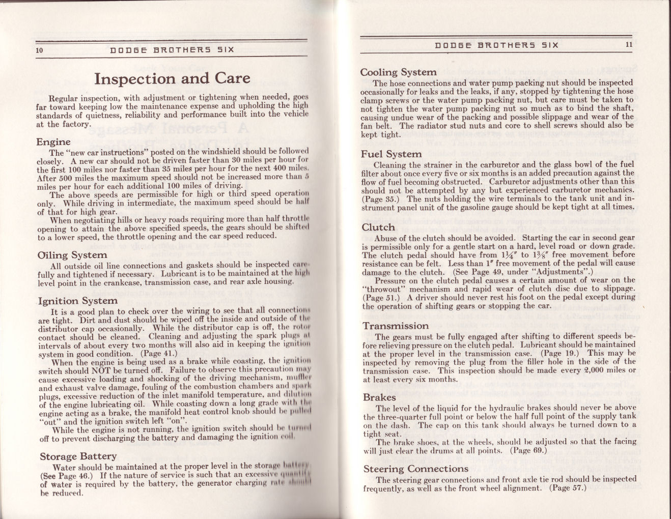 1930 Dodge Six Instruction Manual-10 amp 11