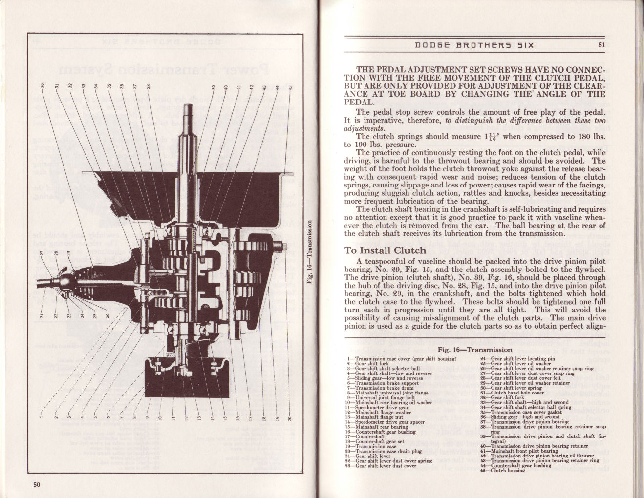 1930 Dodge Six Instruction Manual-50 amp 51