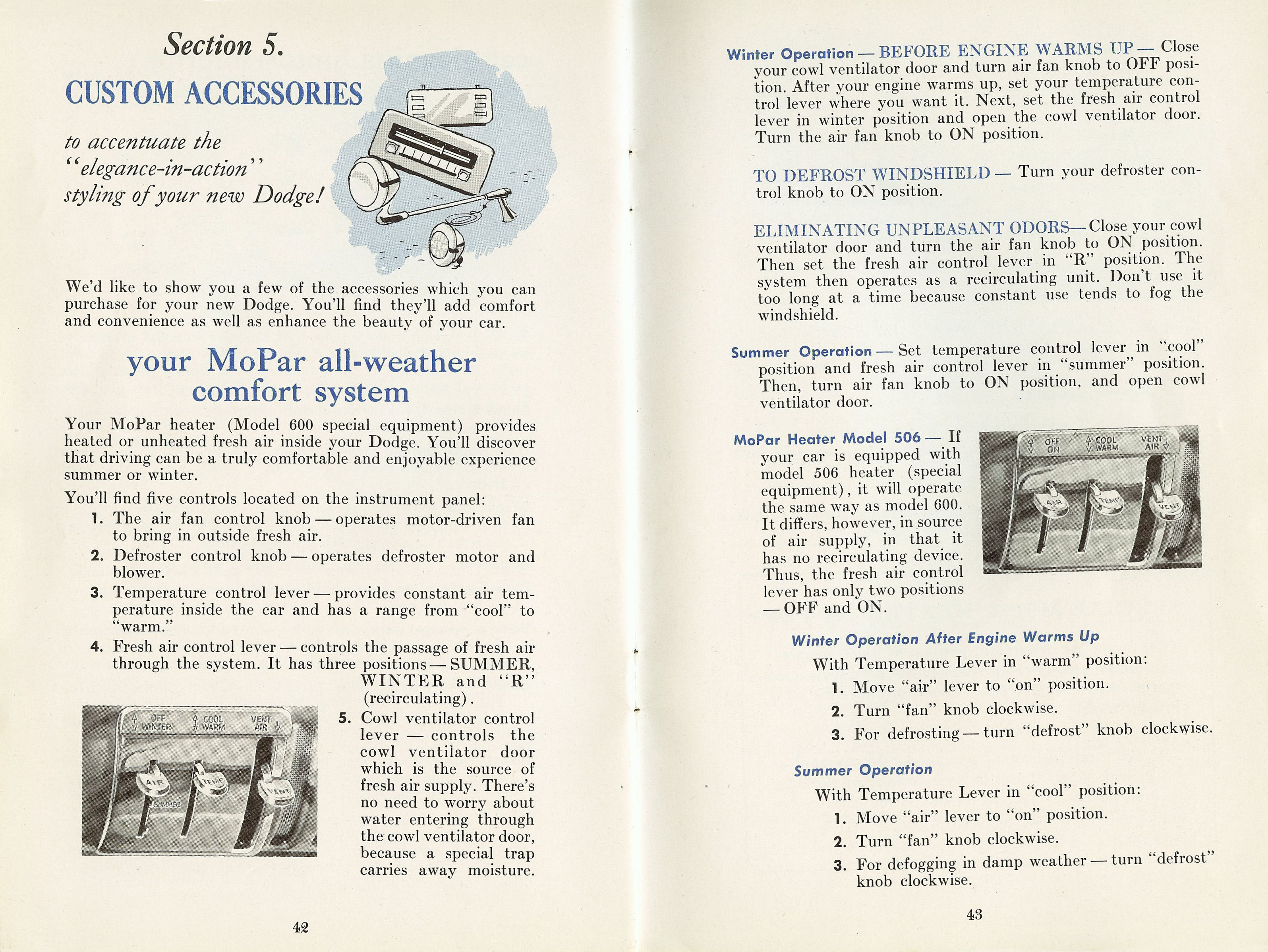 1954 Dodge Owners Manual-42-43