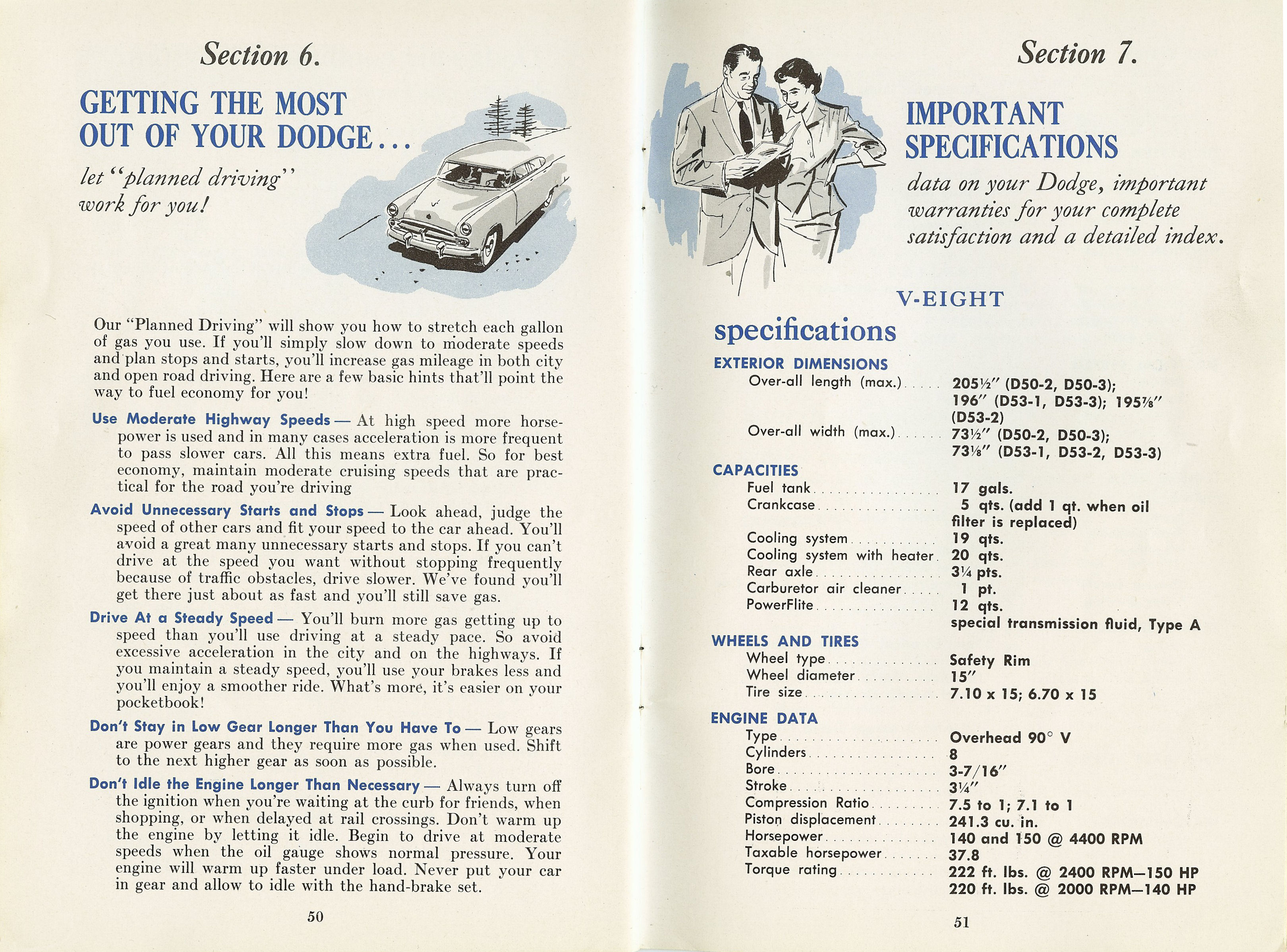 1954 Dodge Owners Manual-50-51