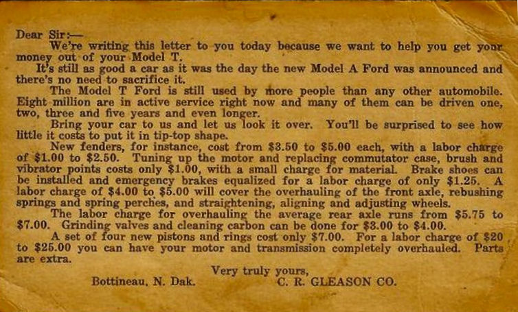1928 Ford Mtce Postcard-0b