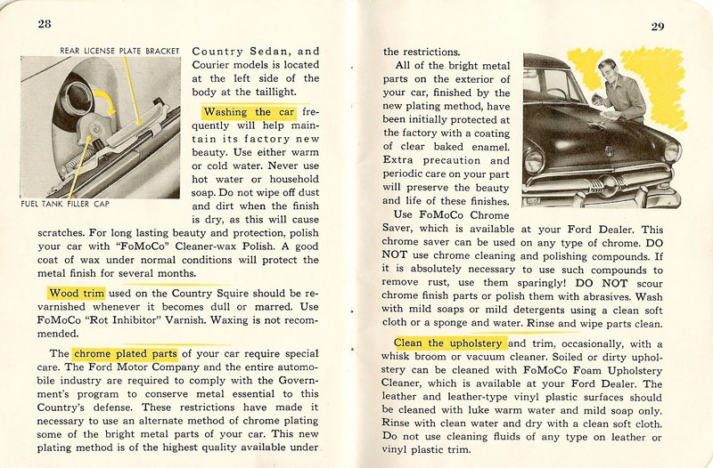 1953 Ford Owners Manual-28 amp 29