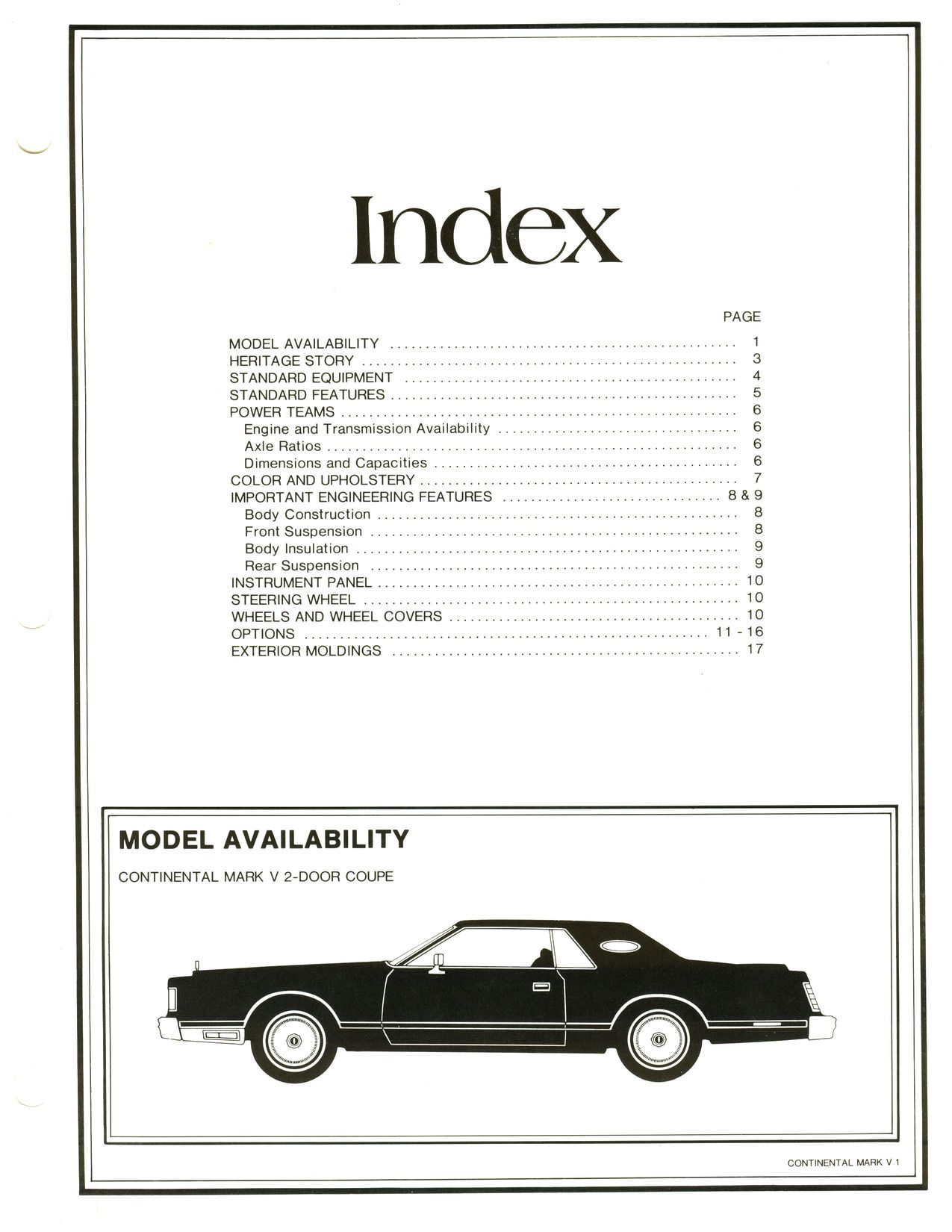 1977 Continental Product Facts Book-1-01