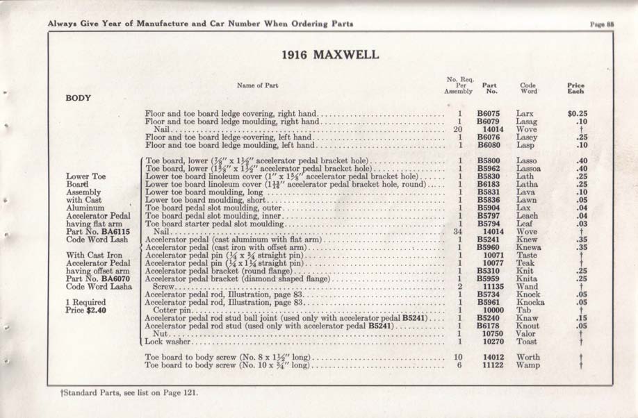 1916 Maxwell Parts Price List-087