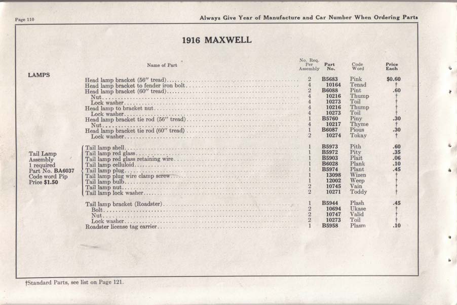 1916 Maxwell Parts Price List-112