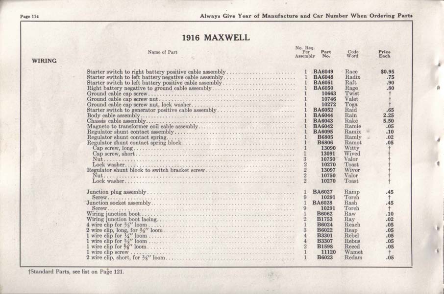 1916 Maxwell Parts Price List-116