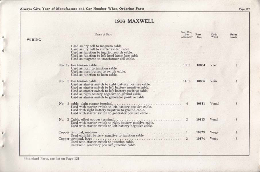 1916 Maxwell Parts Price List-119
