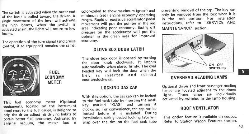 1975 Oldsmobile Cutlass Owners Manual-Page 43 jpg