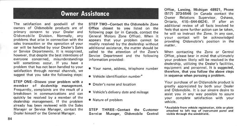 1975 Oldsmobile Cutlass Owners Manual-Page 84 jpg