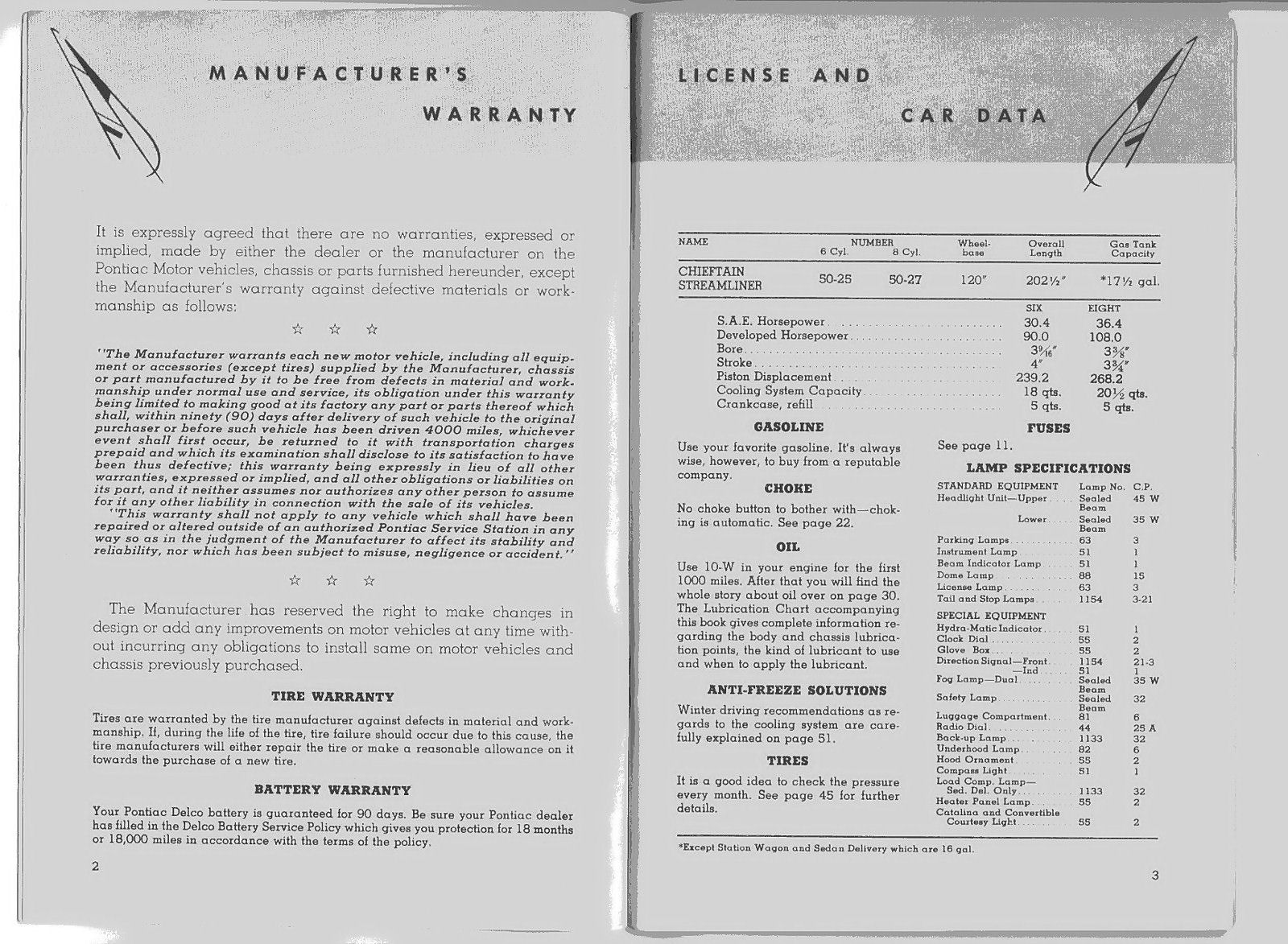 1950 Pontiac owner s manual - Pg 02 - 03