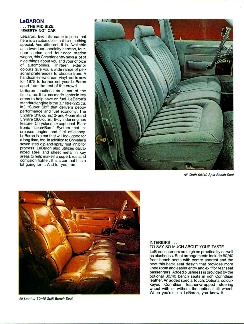 1978 Chrysler LeBaron Brochure