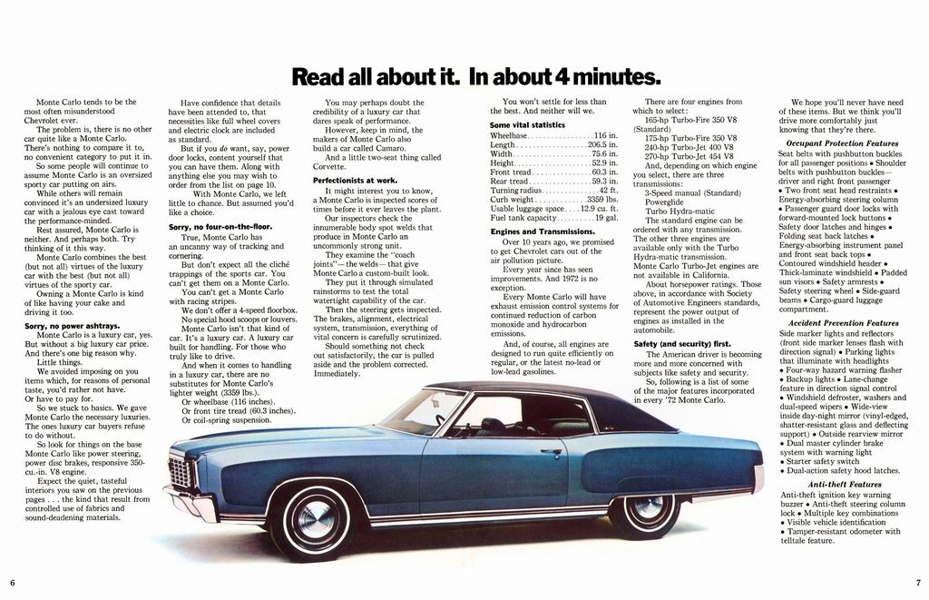 1972 Chevrolet Monte Carlo Brochure