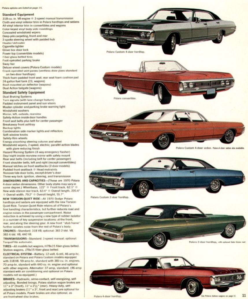 1970 Dodge Full Line Brochure