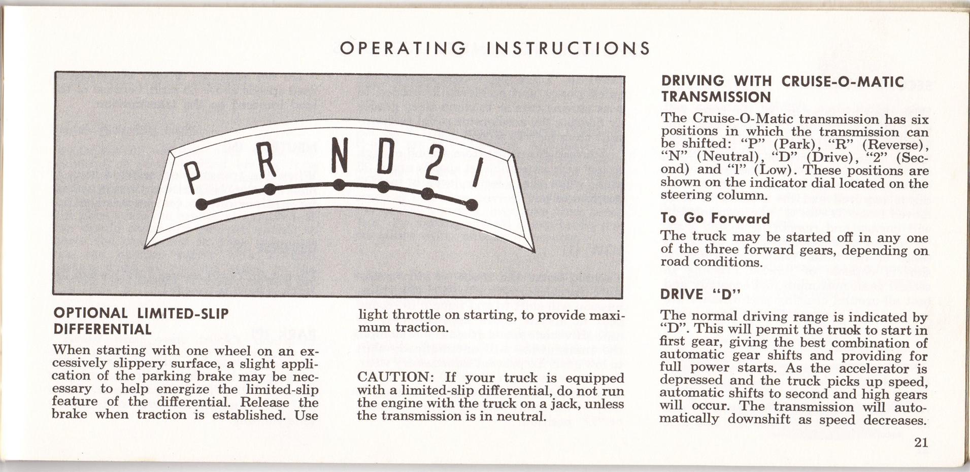 1969 Ford Truck Owners Manual Pg21