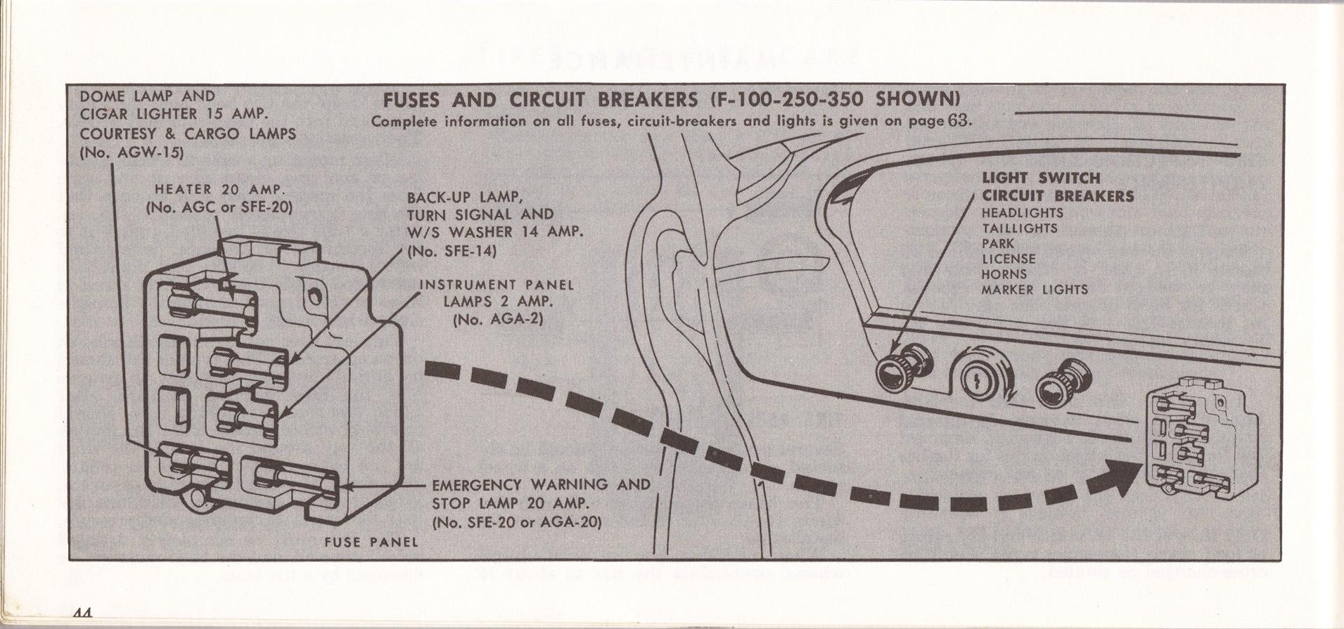 1969 Ford Truck Owners Manual Pg44