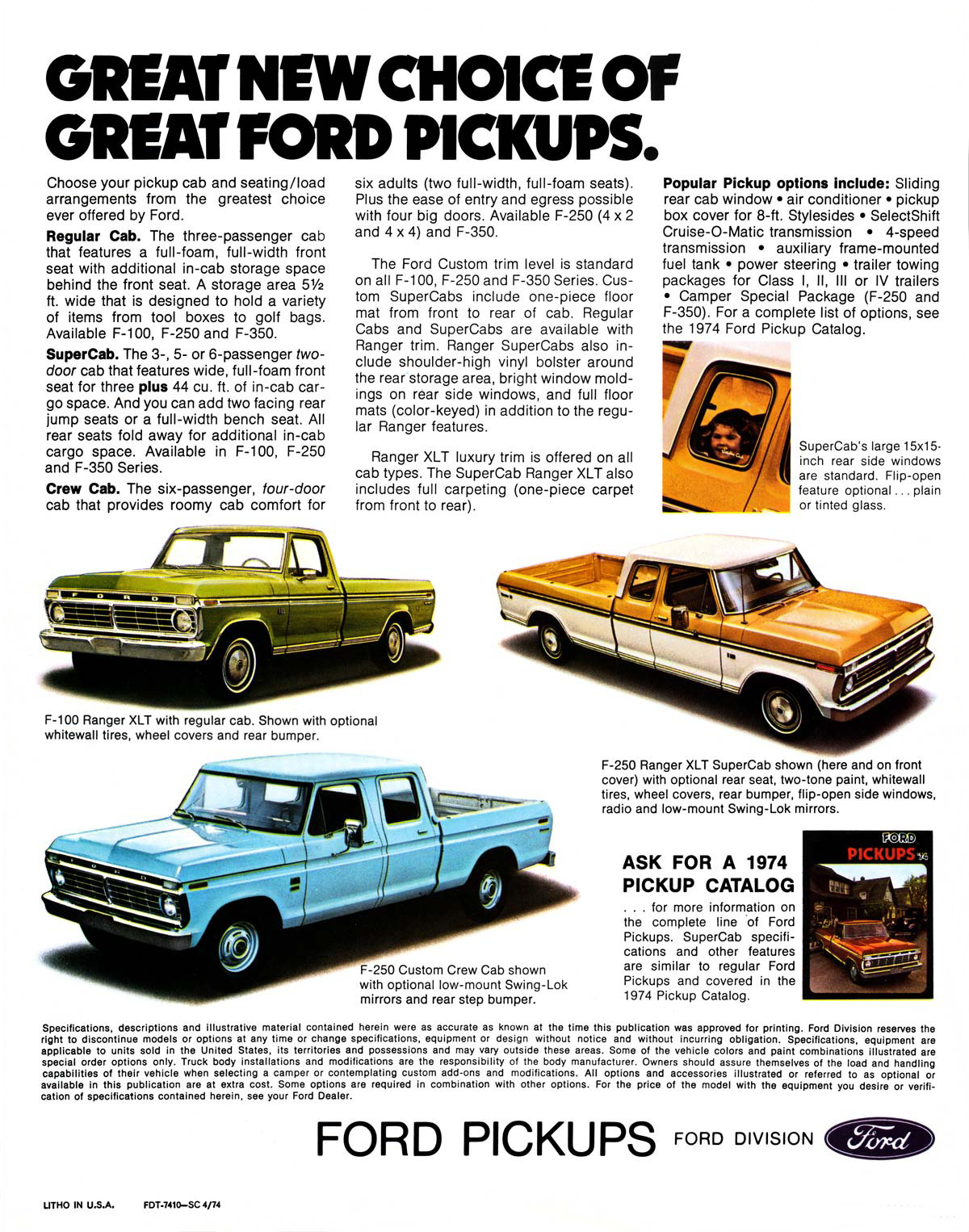 1974 Ford Supercab Pickup Brochure