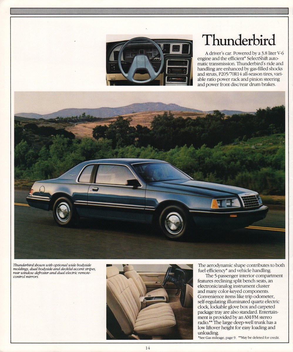 1985 Ford Thunderbird Brochure