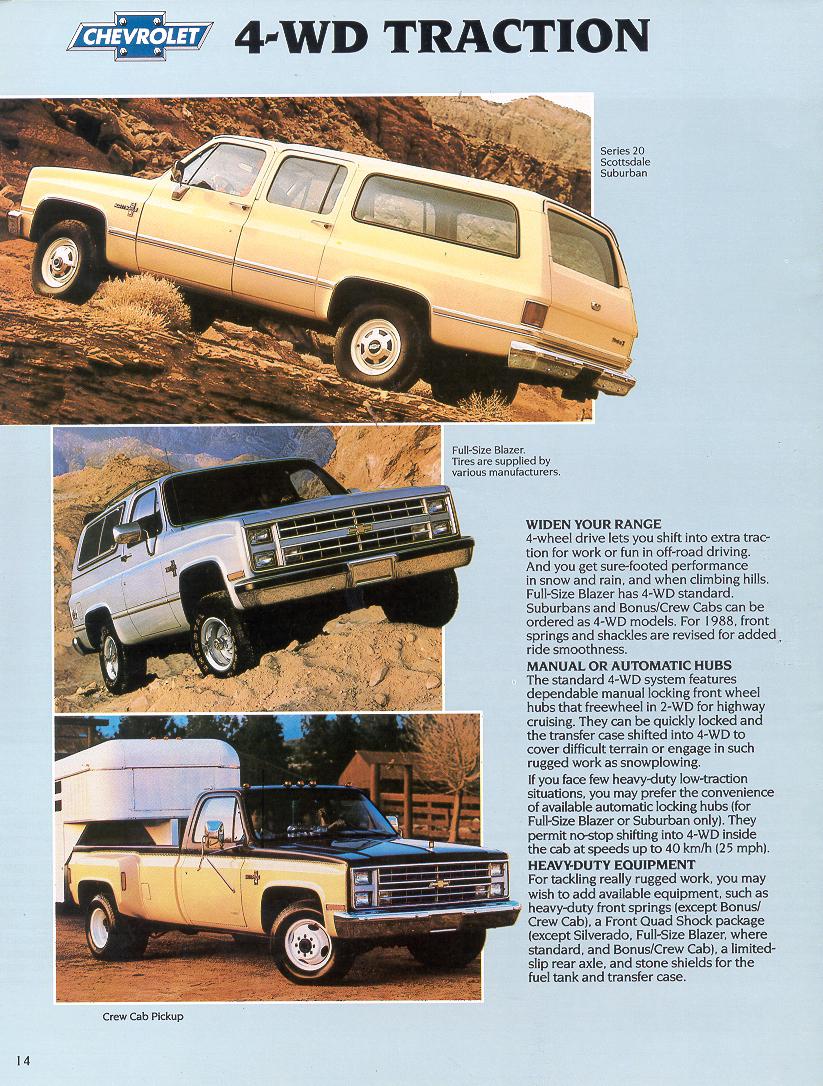 1988 Chevrolet Full Size Brochure