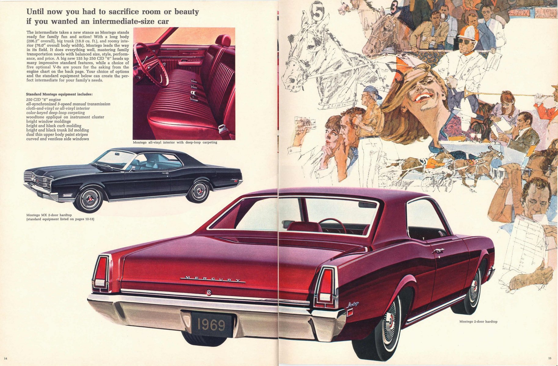 Страница 68 71. 1969 Mercury Brochure. Старые постеры американских авто Mercury Montego.