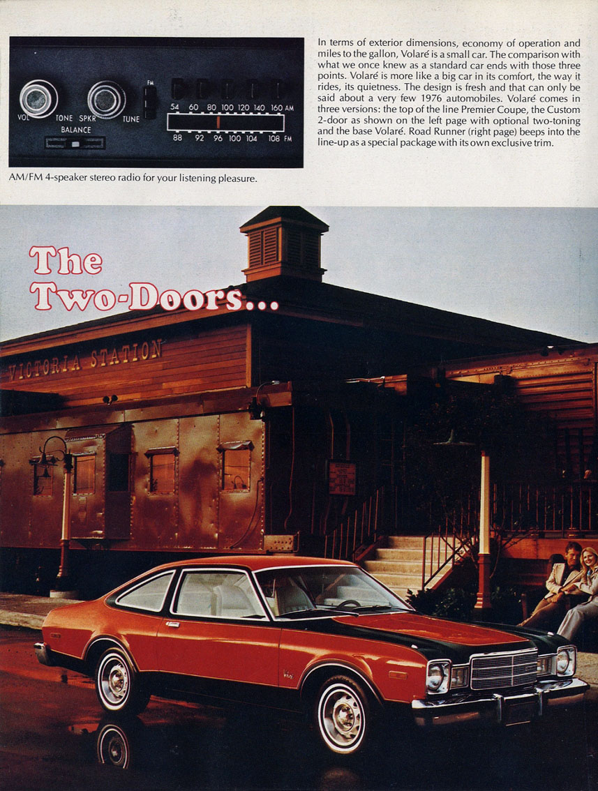 1976 Plymouth Volare Booklet